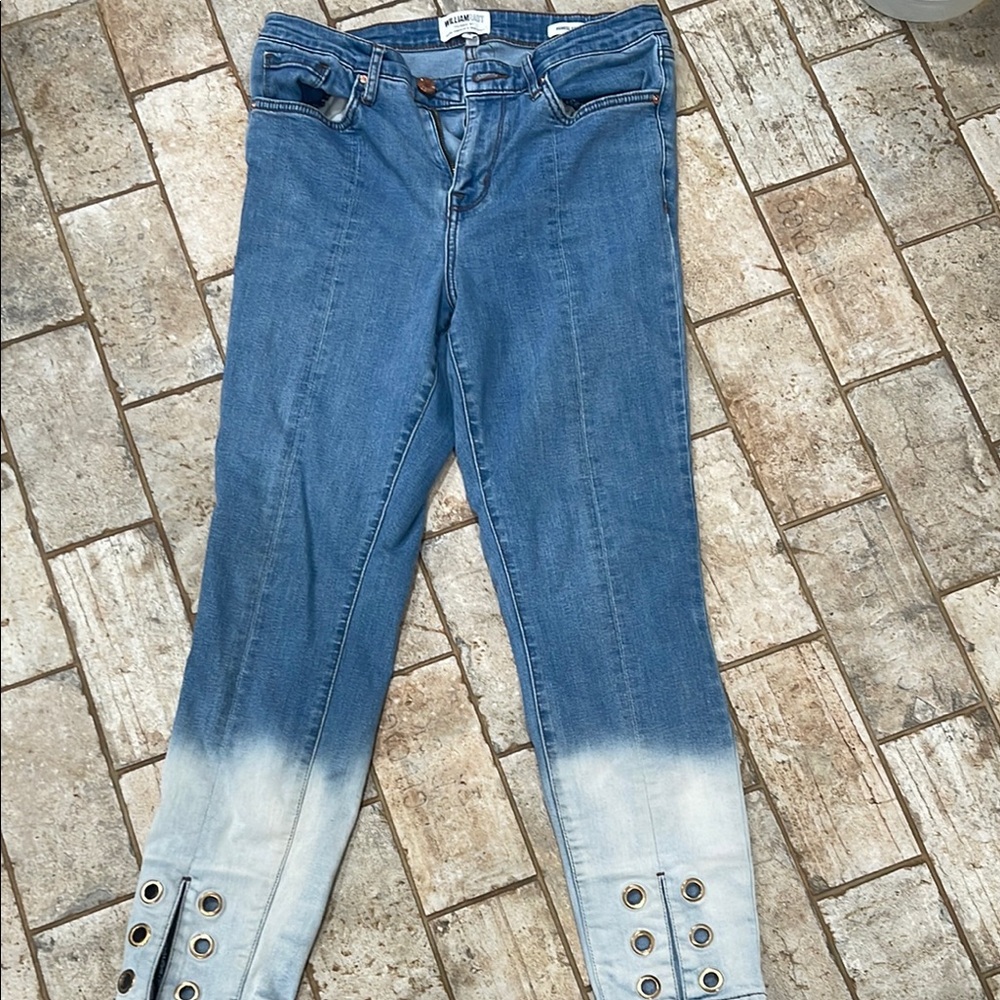 William Rast Blue and White Skinny Jeans